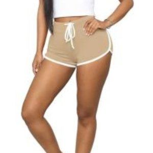 Workout Yoga Elastic Waist Running Booty Control Gym Shorts sz L